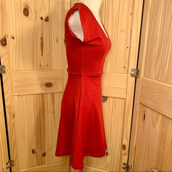 VTG Rue 21 Red Short Mini Dress Sz S Cap Sleeves Y2K 90s Feminine Valentines Day - Picture 3 of 10